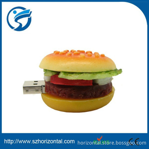 factory price hamburger shape light up usb flash drive 2gb 4gb 8gb